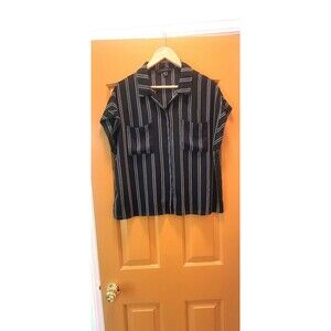 Atmosphere Black & White Stripe Womans Top Size 10